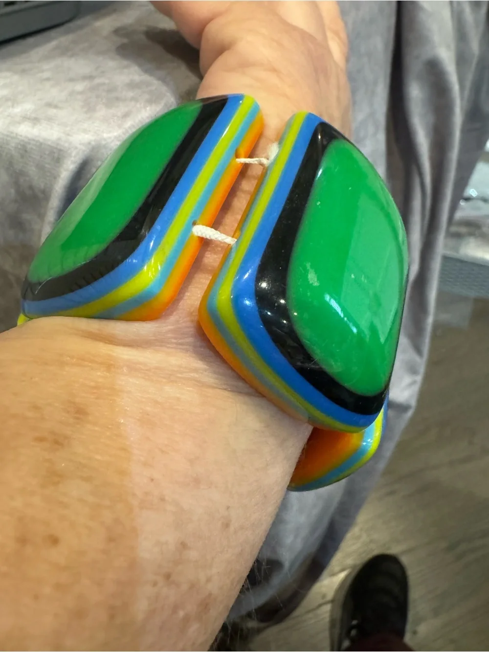 Sobral Vintage Colorful Green Multicolor Silicone Wearable Bracelet
